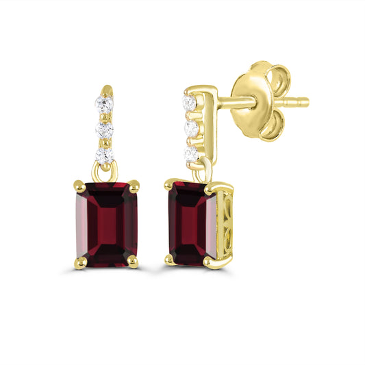 ReMARKable Designs Ladies Color Gemstone Earrings in 10 Karat Yellow