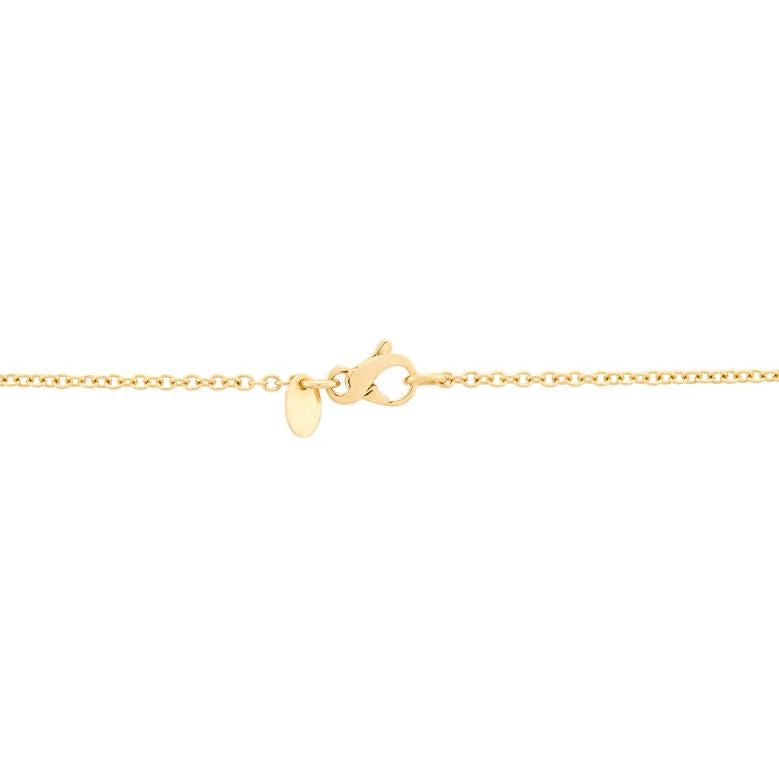 14K yellow gold cable link necklace clasp.