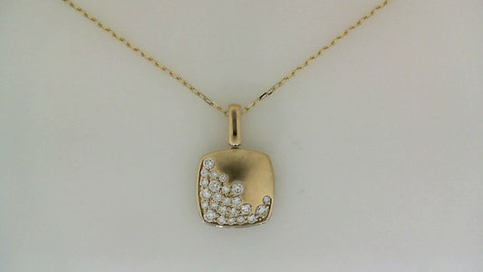 ReMARKable Designs Natural Diamond Necklace in 18 Karat Yellow Gold with 0.50ctw Round Diamond