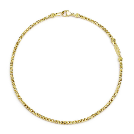 Lagos Anthem Collection Caviar Bracelet (No Stones) in 18 Karat Yellow