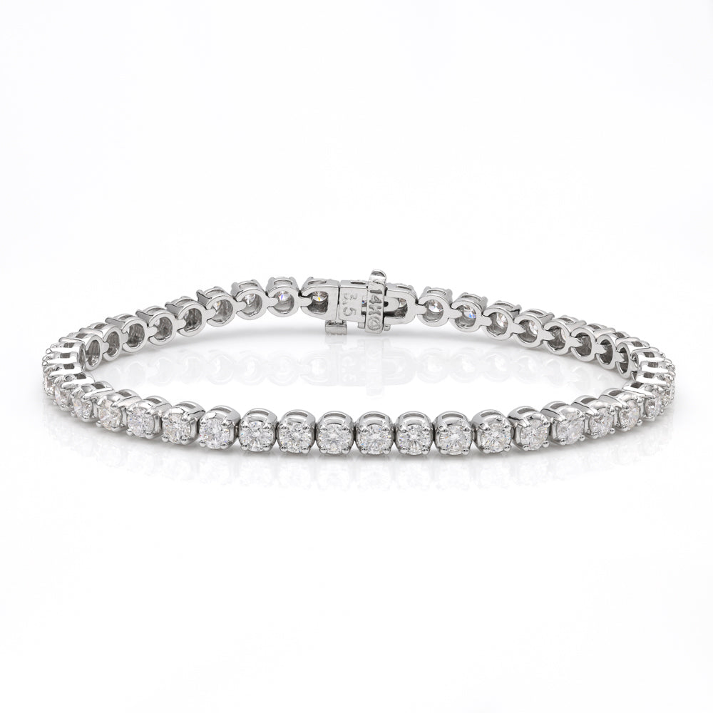 Diamond bracelet in white gold setting.