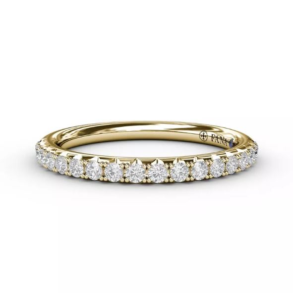 Natural Diamond Stackable Ladies Wedding Band in 14 Karat Yellow with 0.32ctw G/H SI1 Round Diamonds