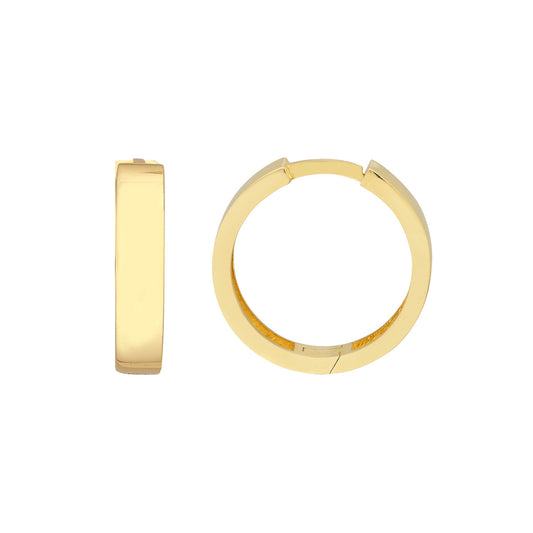 ReMARKable Designs Small Hoop Earrings (No Stones) in 14 Karat Yellow Gold