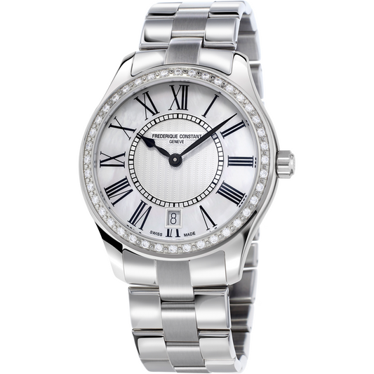 Ladies Frédérique Constant USA Inc. Slimline Fashion Timepieces with 0.61ctw Round Diamonds FC-220MPW3BD6B