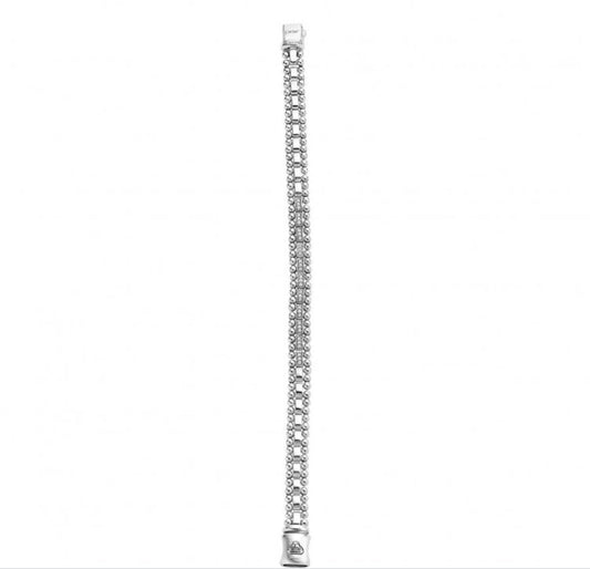 Caviar Spark Collection Natural Diamond Bracelet in Sterling Silver White with 0.19ctw G/H SI2 Round Diamonds