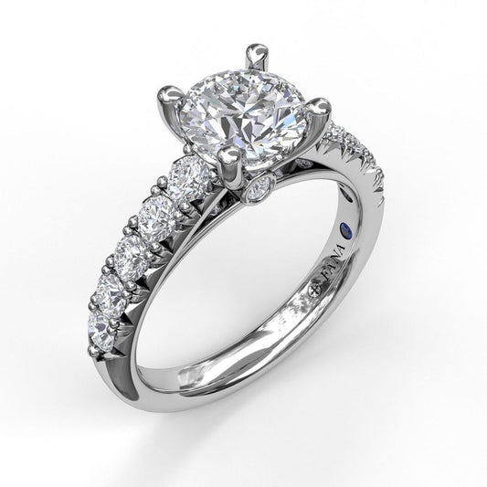 Natural Diamond Semi-Mount Engagement Ring