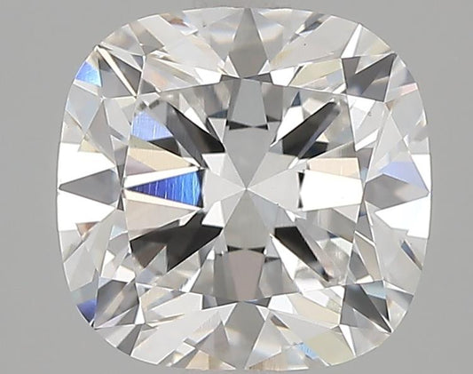Cushion-cut lab diamond, 2.72 carats.