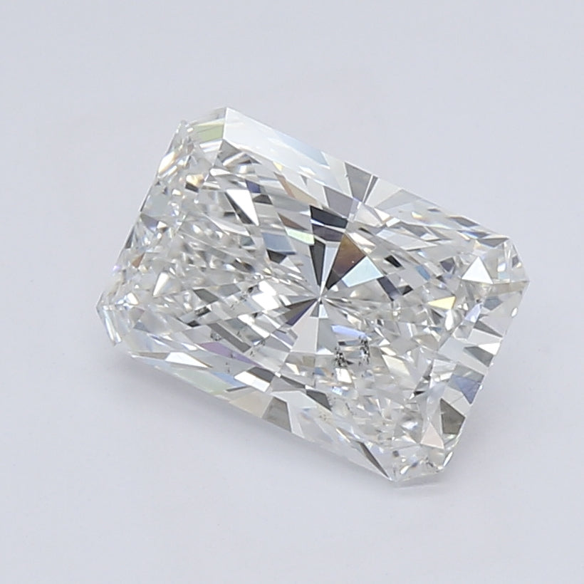 Radiant-cut lab diamond, 2.15 carats.