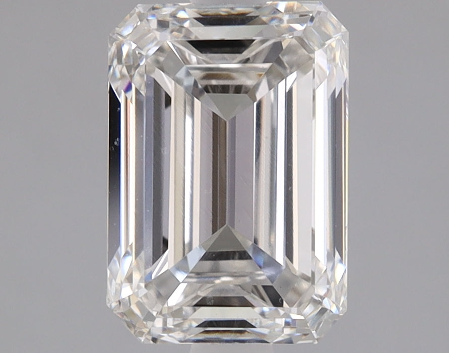 Emerald-cut lab diamond, 2.00 carats.