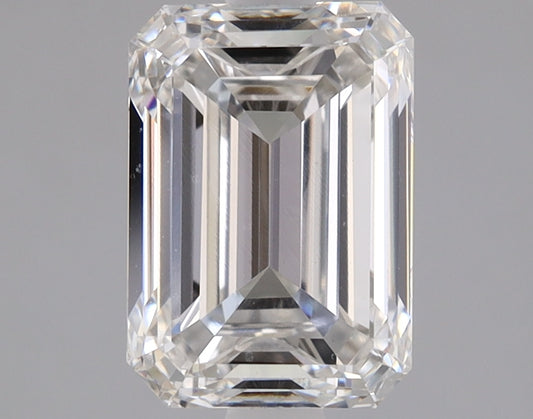 Emerald-cut lab diamond, 2.00 carats.