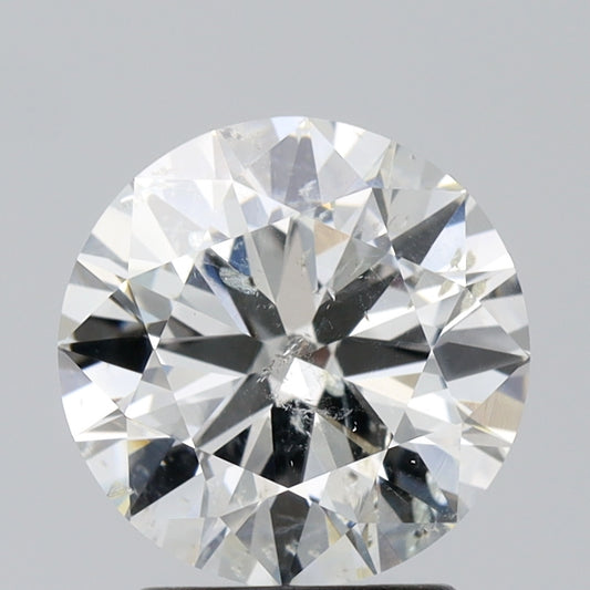 Round brilliant-cut natural diamond, 2.00 carats.