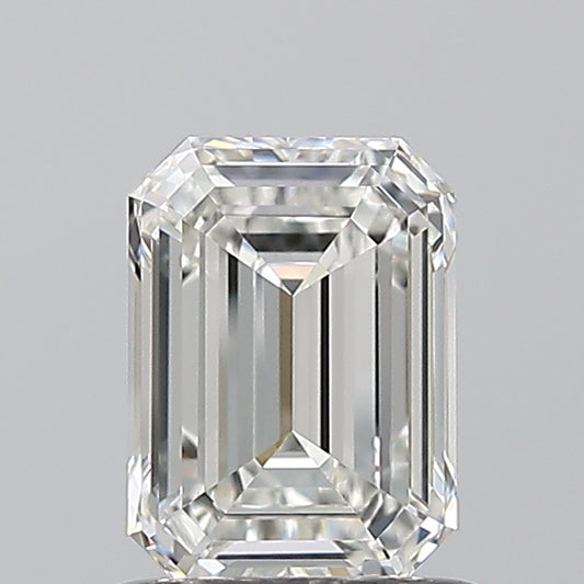 Emerald-cut natural diamond, 1.00 carat.