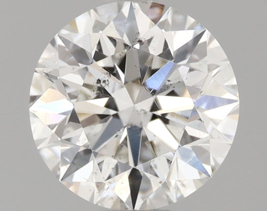 Round brilliant-cut natural diamond, 1.02 carats.