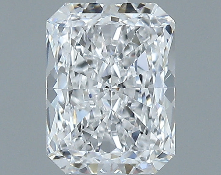 Radiant-cut natural diamond with intricate facets.