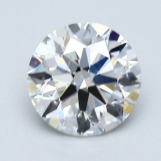 Round brilliant-cut natural diamond, 1.40 carats.