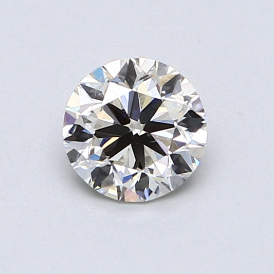 Round brilliant-cut natural diamond, 0.71 carat.