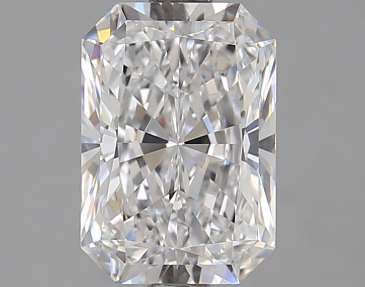 Radiant-cut lab diamond, 2.11 carat.
