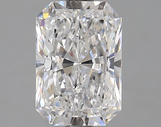 Radiant-cut lab diamond, 2.11 carat.