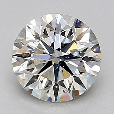 Round natural diamond with brilliant sparkle.