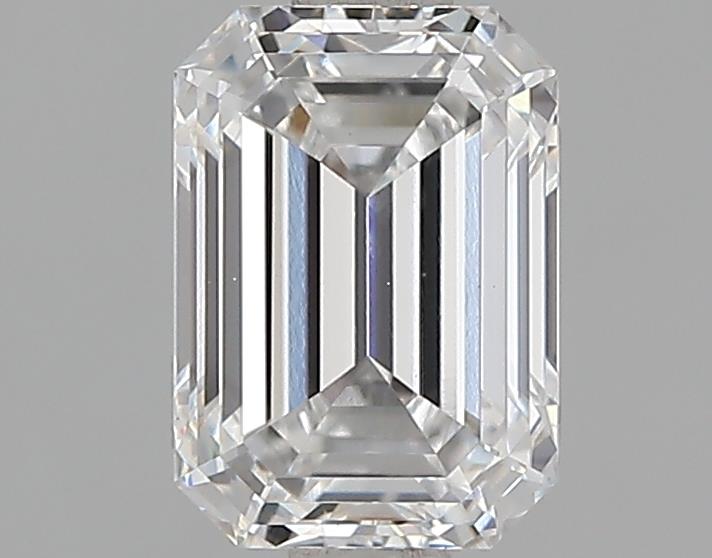 Emerald-cut lab diamond, 1.45 carats.