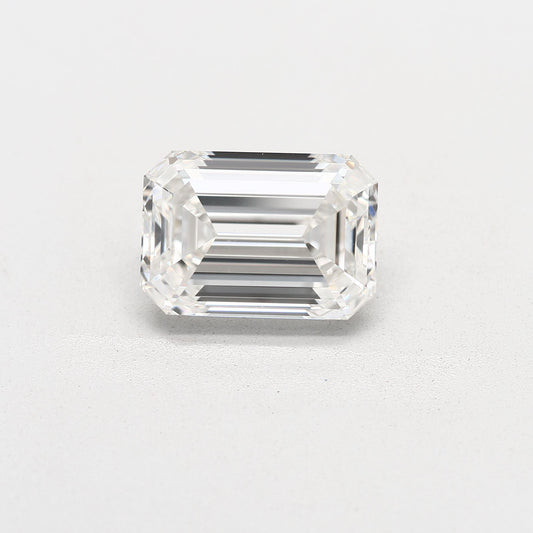 Emerald-cut natural diamond, 3.01 carats.