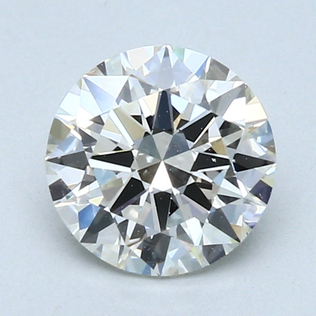 Round brilliant-cut natural diamond.