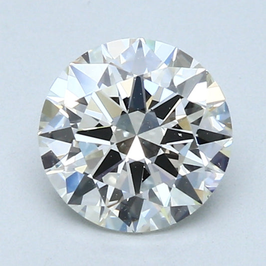 Round brilliant-cut natural diamond.