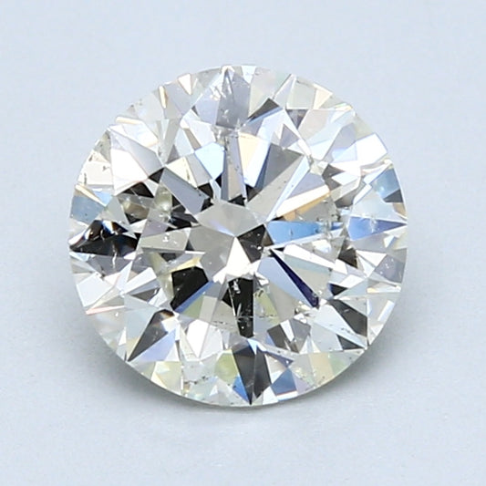 Round brilliant-cut natural diamond, 1.50 carats.