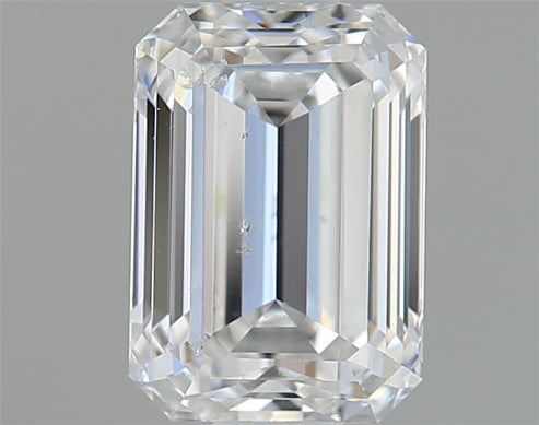 Emerald-cut natural diamond, 1.00 carat.