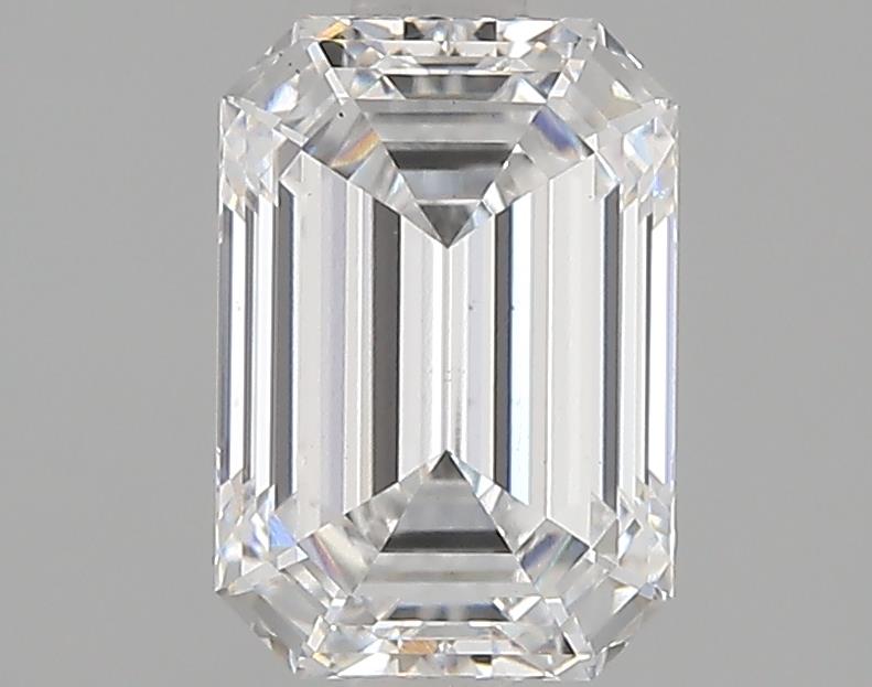 Emerald-cut lab diamond, 1.98 carats.