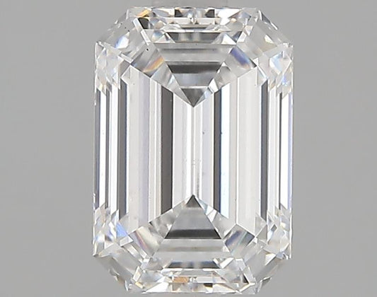 Emerald-cut lab diamond, 1.98 carats.