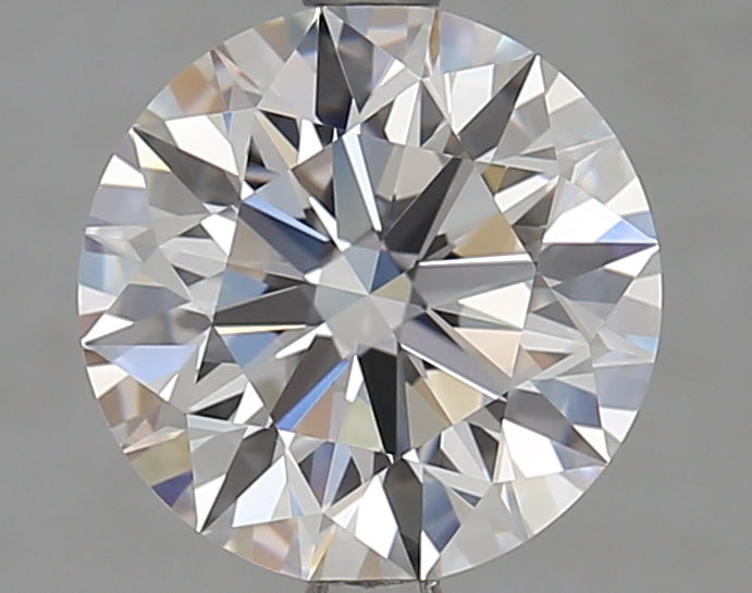Round brilliant-cut lab diamond, 2.50 carats.