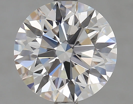 Round brilliant-cut lab diamond, 2.50 carats.