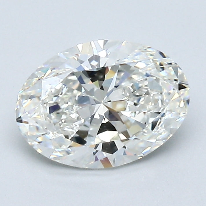 Oval-cut diamond, 1.30 carats, brilliant facets.