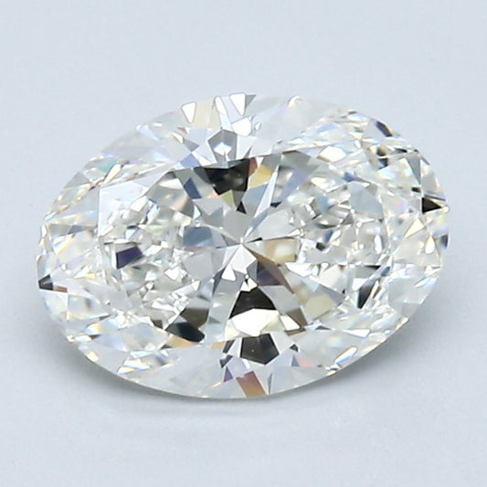 Oval-cut diamond, 1.30 carats, brilliant facets.