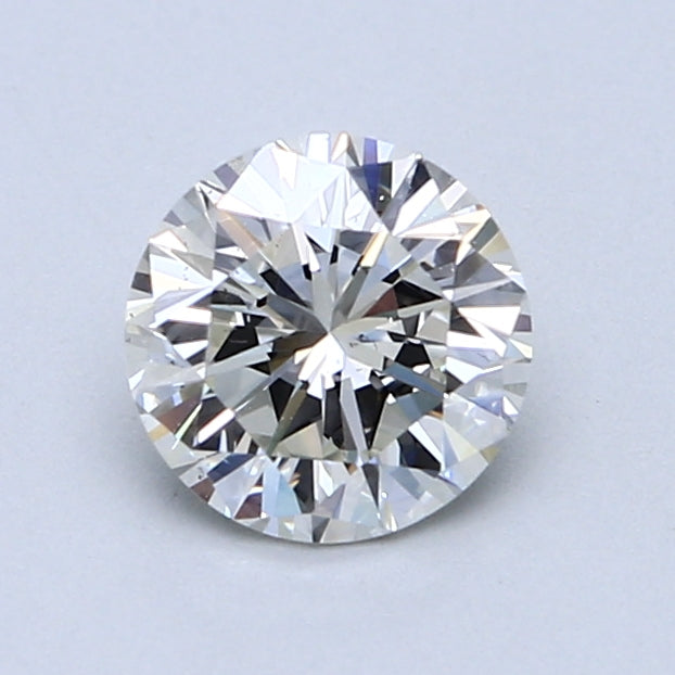 Round natural diamond, 1.02 carat, brilliant cut.