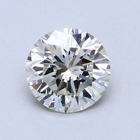 Round natural diamond, 1.02 carat, brilliant cut.