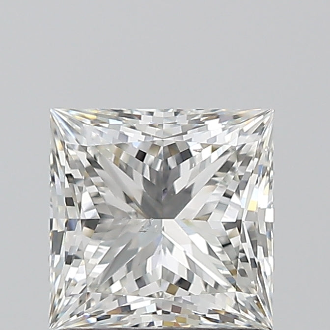 Princess-cut natural diamond, 1.20 carats, geometric facets.
