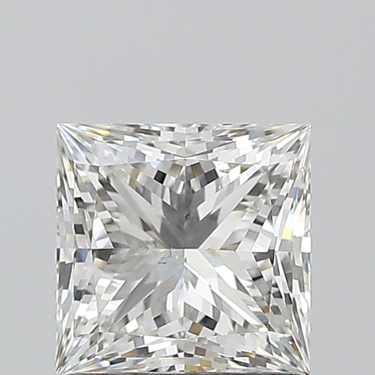 Princess-cut natural diamond, 1.20 carats, geometric facets.