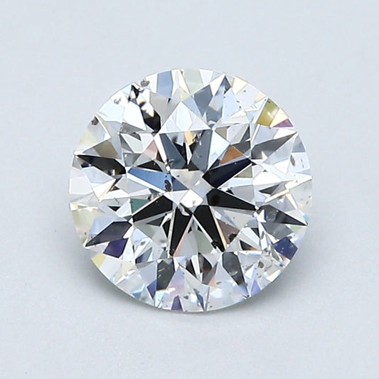 Round brilliant-cut natural diamond, 1.01 carats.