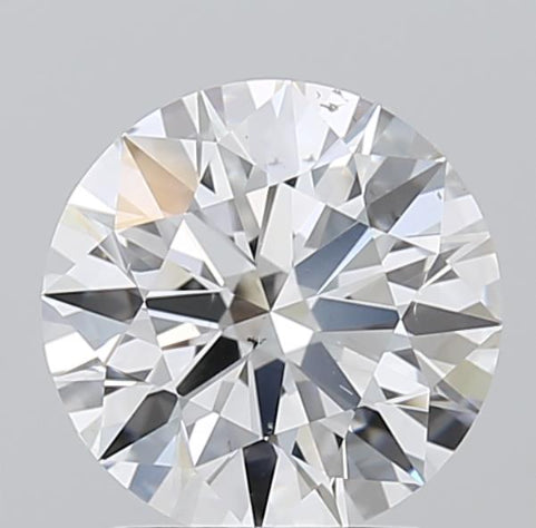 Round brilliant-cut natural diamond, 1.51 carats.