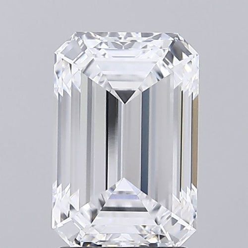 Emerald-cut lab diamond, 2.53 carats.