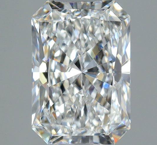 Radiant-cut natural diamond, 1.03 carats.