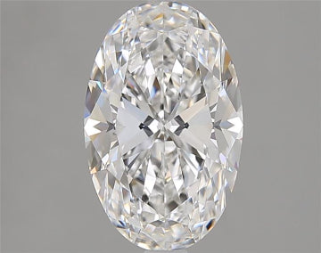 Oval-cut natural diamond, 2.02 carats, brilliant facets.