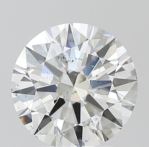 Round brilliant-cut natural diamond, 2.01 carats.