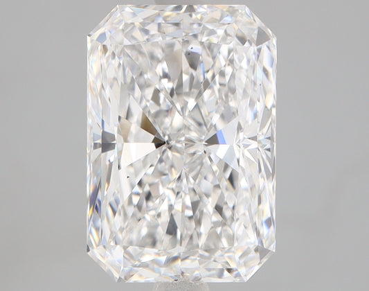 Radiant-cut lab diamond, 2.92 carats.