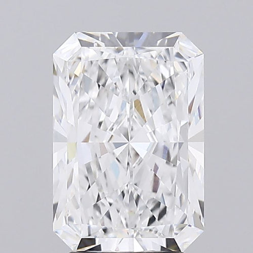 Radiant-cut 3.52 carat lab diamond.
