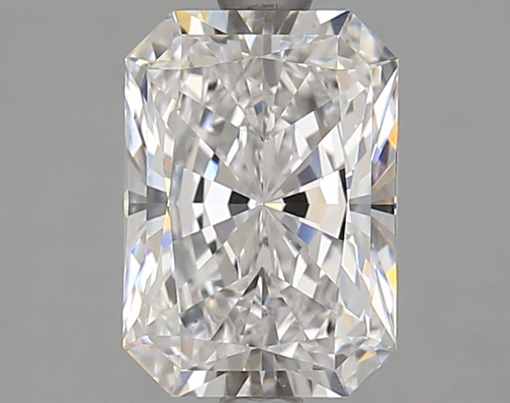 Radiant-cut lab diamond, 2.01 carats, brilliant facets.