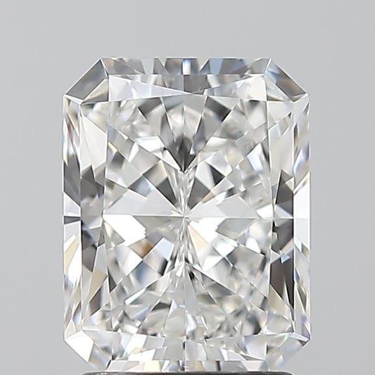 Radiant-cut 2.01 carat natural diamond.