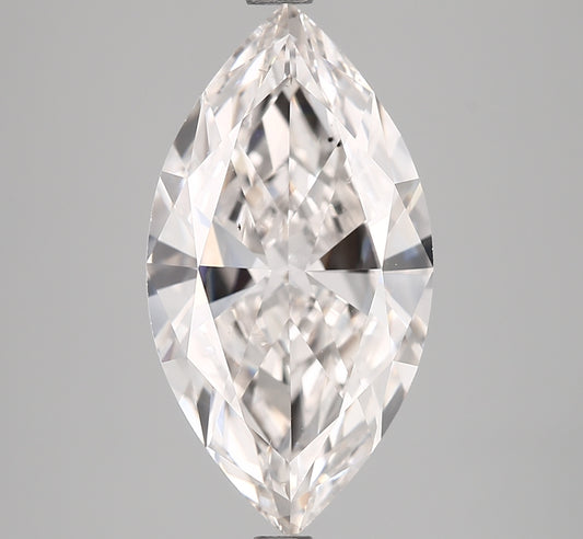 Marquise-cut natural diamond, 3.56 carats.